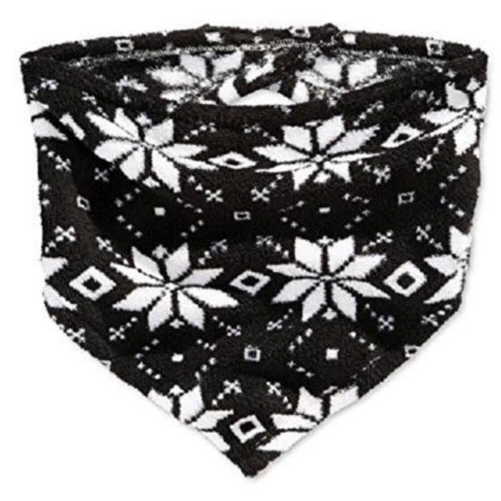 Family Pajamas Pet Dog Holiday Christmas Bandana, Black, Small/Medium S/M